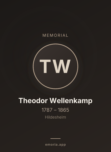 Memorial portrait of Theodor Wellenkamp