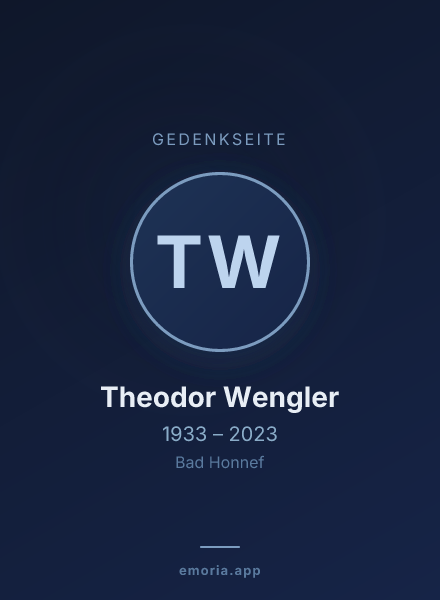 Gedenkportrait von Theodor Wengler