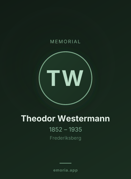 Memorial portrait of Theodor Westermann