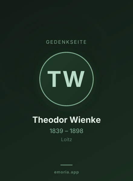 Gedenkportrait von Theodor Wienke