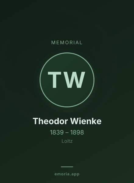 Memorial portrait of Theodor Wienke