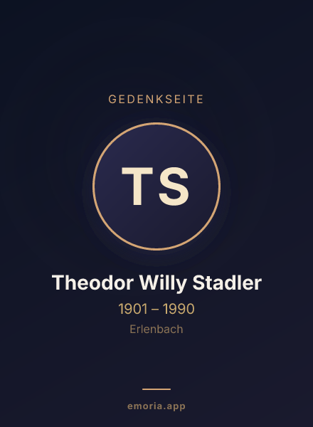 Gedenkportrait von Theodor Willy Stadler