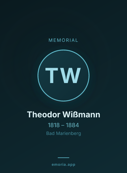 Memorial portrait of Theodor Wißmann