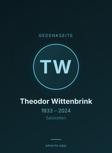 Gedenkportrait von Theodor Wittenbrink