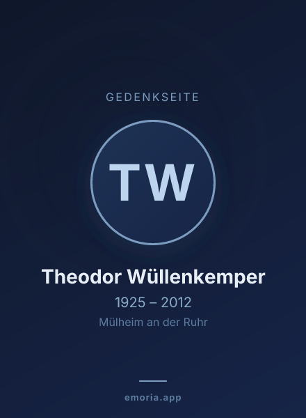 Gedenkportrait von Theodor Wüllenkemper