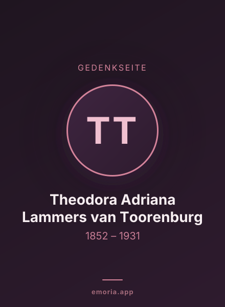 Gedenkportrait von Theodora Adriana Lammers van Toorenburg