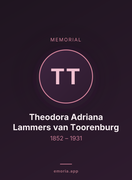 Memorial portrait of Theodora Adriana Lammers van Toorenburg