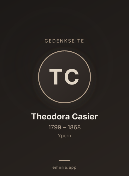 Gedenkportrait von Theodora Casier