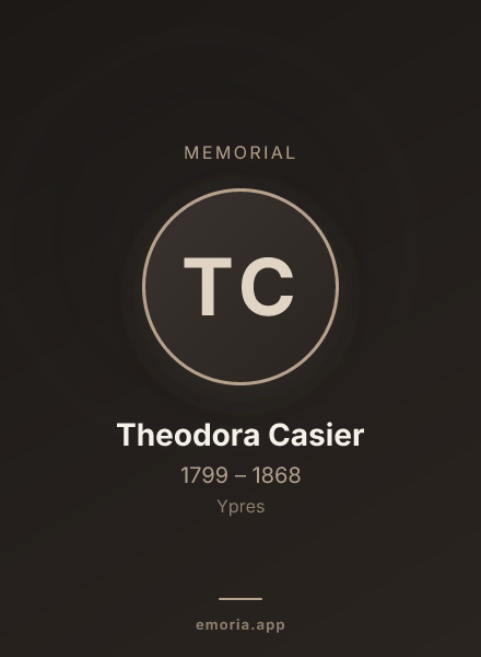 Memorial portrait of Theodora Casier