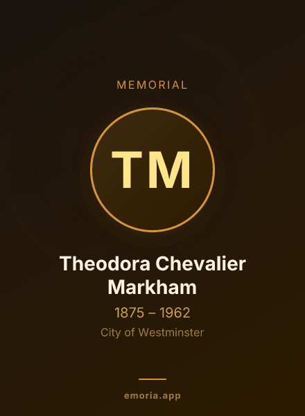 Memorial portrait of Theodora Chevalier Markham
