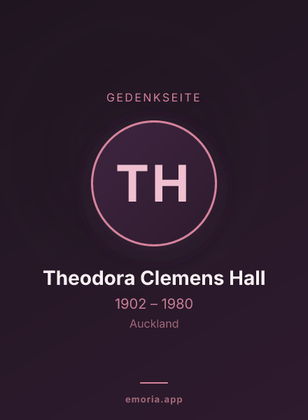 Gedenkportrait von Theodora Clemens Hall