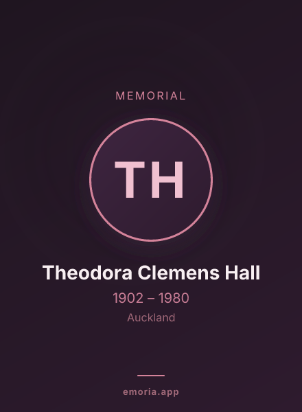 Memorial portrait of Theodora Clemens Hall
