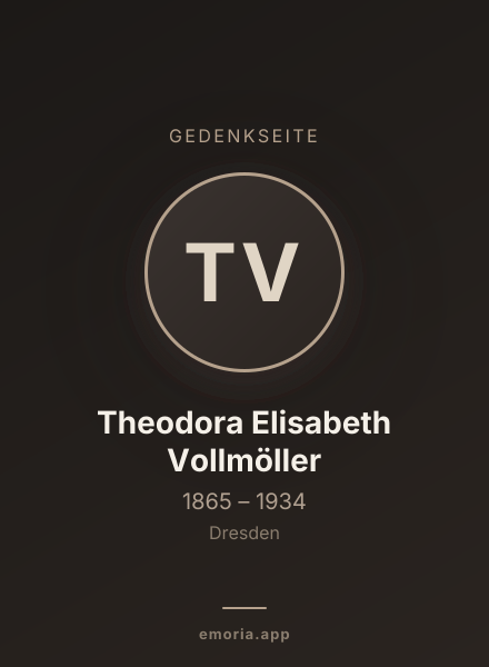 Gedenkportrait von Theodora Elisabeth Vollmöller