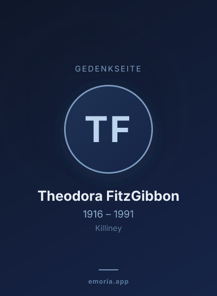 Gedenkportrait von Theodora FitzGibbon