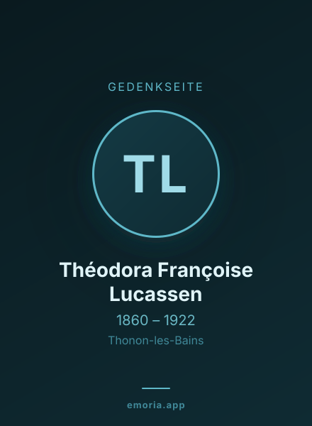 Gedenkportrait von Théodora Françoise Lucassen