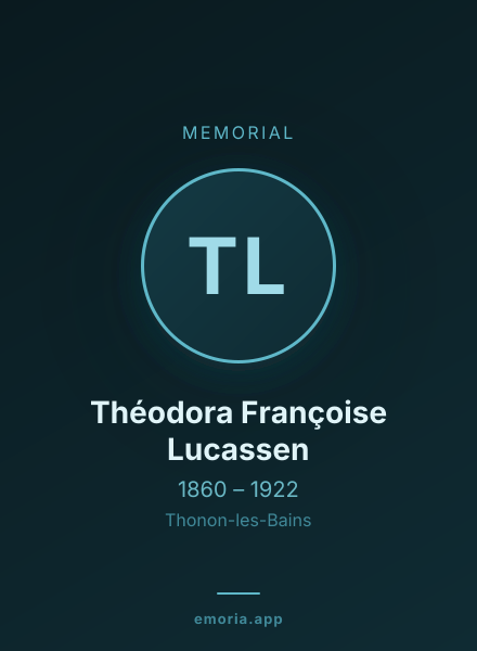 Memorial portrait of Théodora Françoise Lucassen