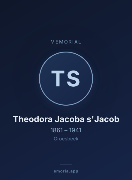 Memorial portrait of Theodora Jacoba s'Jacob