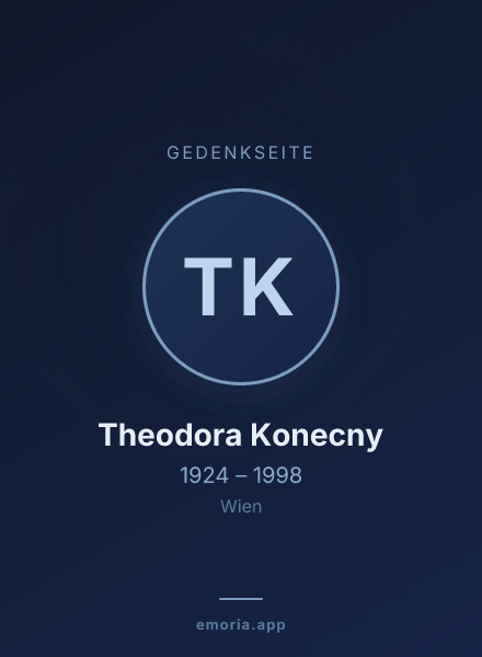 Gedenkportrait von Theodora Konecny