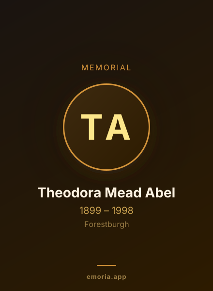 Memorial portrait of Theodora Mead Abel