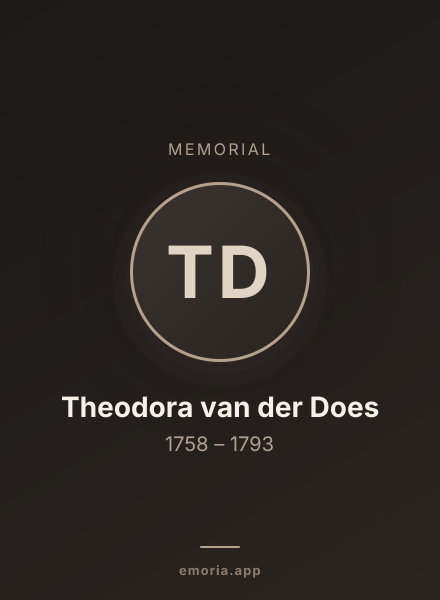Memorial portrait of Theodora van der Does