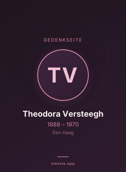 Gedenkportrait von Theodora Versteegh