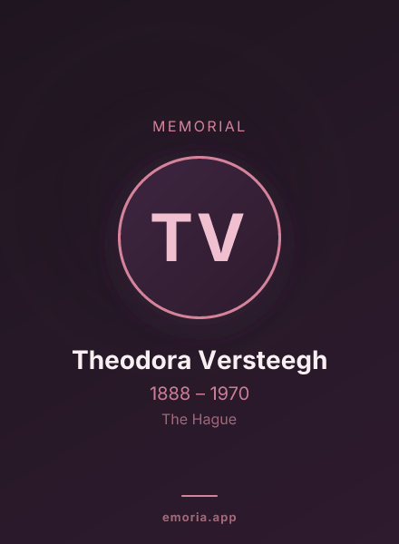 Memorial portrait of Theodora Versteegh