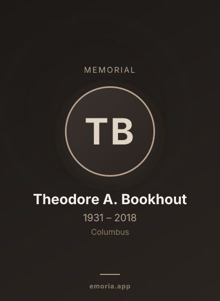 Memorial portrait of Theodore A. Bookhout