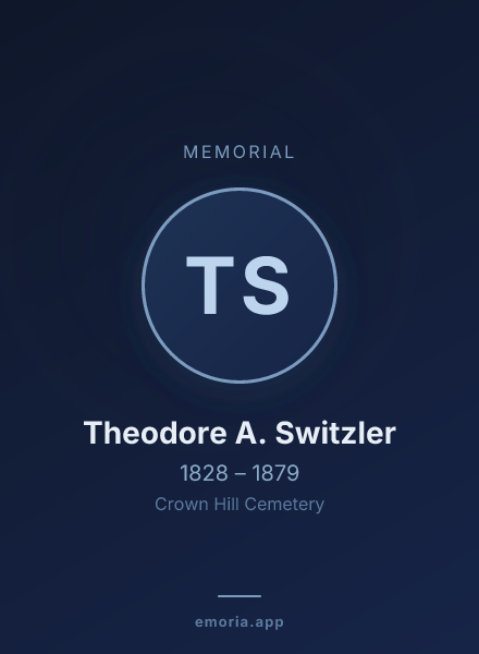 Memorial portrait of Theodore A. Switzler