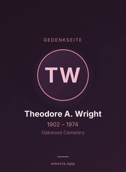 Gedenkportrait von Theodore A. Wright
