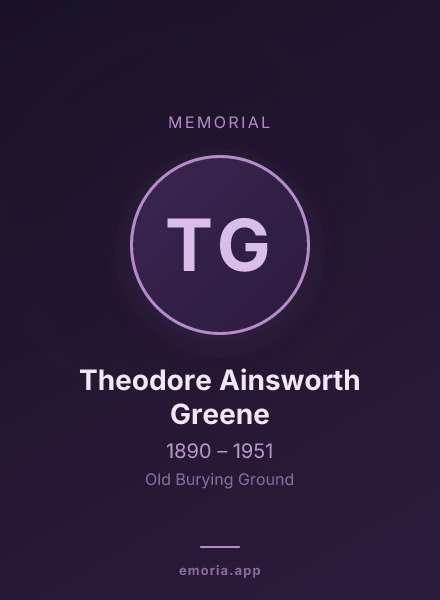 Memorial portrait of Theodore Ainsworth Greene