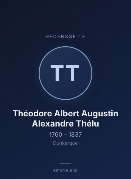 Gedenkportrait von Théodore Albert Augustin Alexandre Thélu