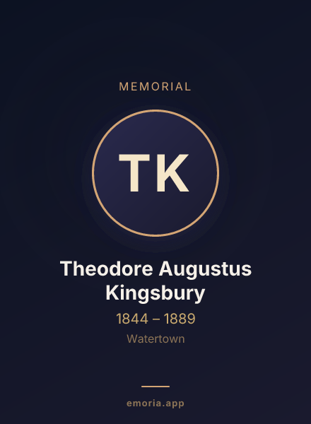 Memorial portrait of Theodore Augustus Kingsbury