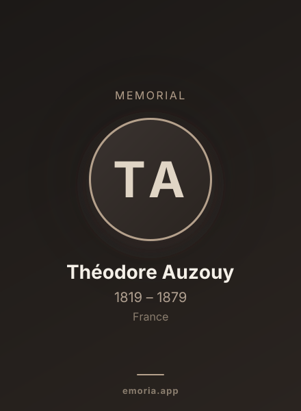 Memorial portrait of Théodore Auzouy