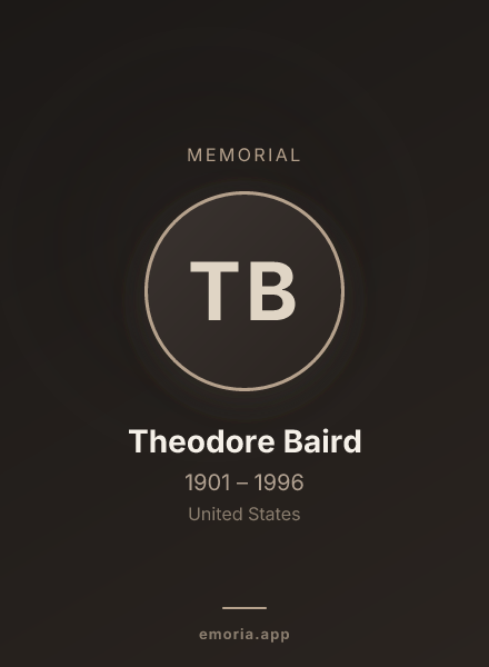 Memorial portrait of Theodore Baird