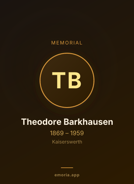 Memorial portrait of Theodore Barkhausen
