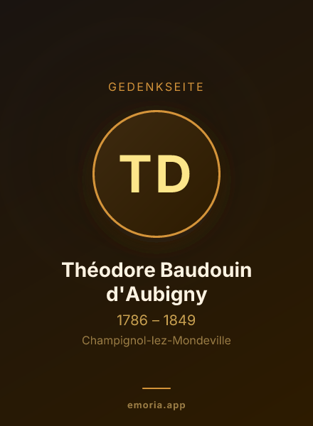 Gedenkportrait von Théodore Baudouin d'Aubigny
