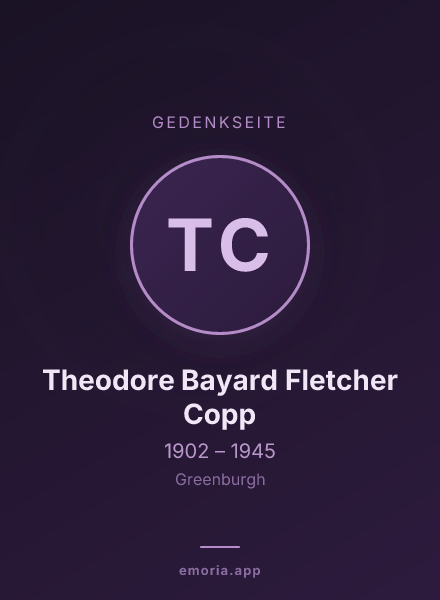 Gedenkportrait von Theodore Bayard Fletcher Copp