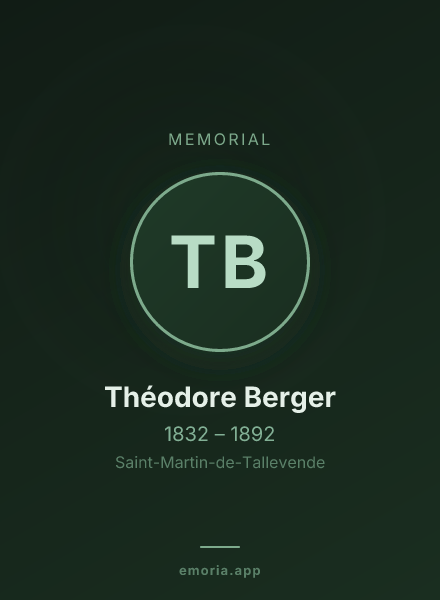 Memorial portrait of Théodore Berger