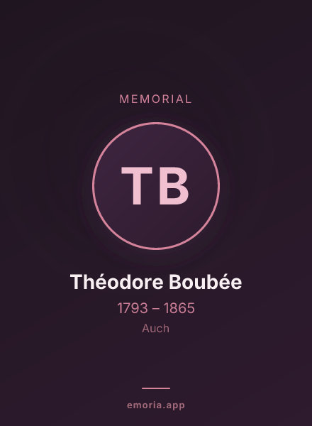 Memorial portrait of Théodore Boubée
