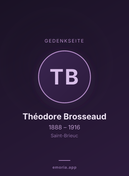Gedenkportrait von Théodore Brosseaud