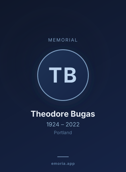 Memorial portrait of Theodore Bugas