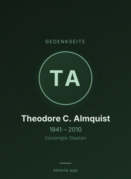 Gedenkportrait von Theodore C. Almquist