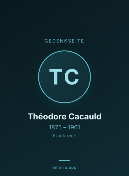 Gedenkportrait von Théodore Cacauld