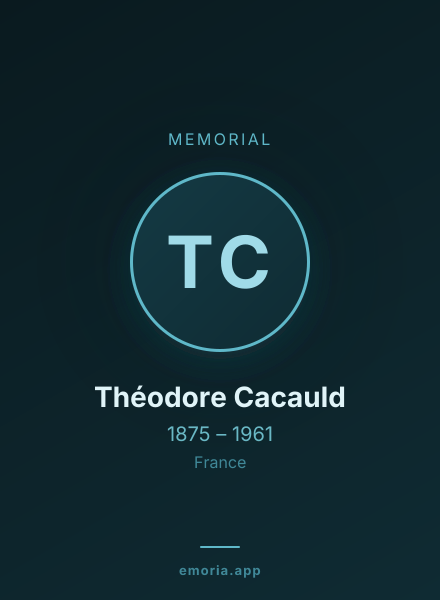 Memorial portrait of Théodore Cacauld