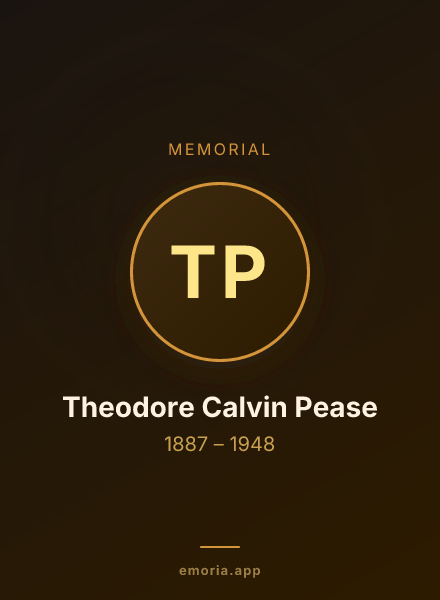 Memorial portrait of Theodore Calvin Pease