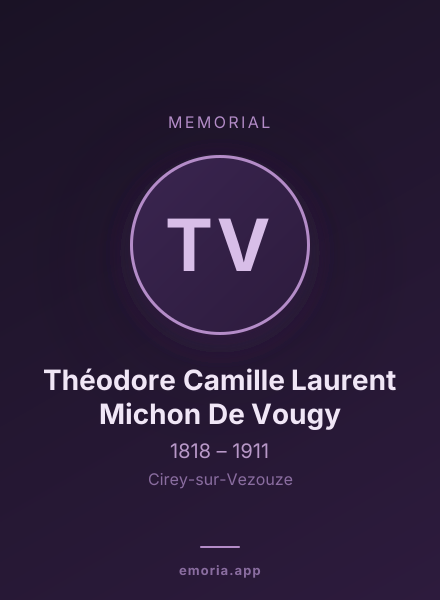 Memorial portrait of Théodore Camille Laurent Michon De Vougy