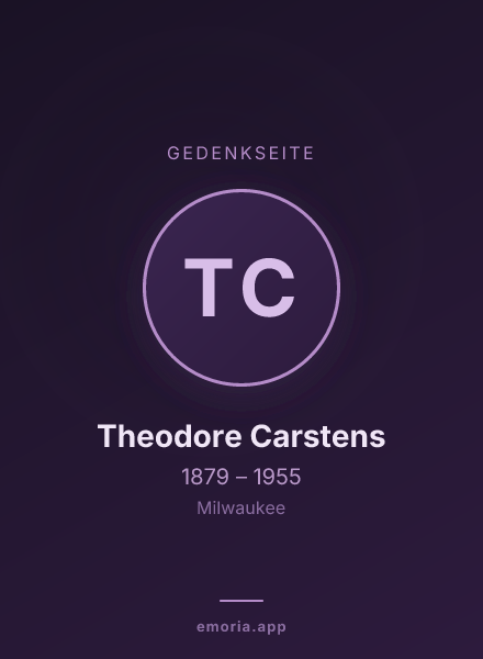 Gedenkportrait von Theodore Carstens