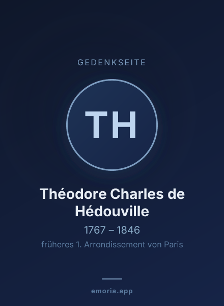 Gedenkportrait von Théodore Charles de Hédouville