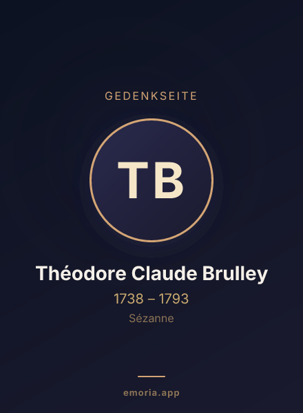 Gedenkportrait von Théodore Claude Brulley