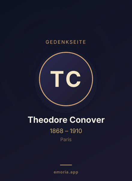 Gedenkportrait von Theodore Conover